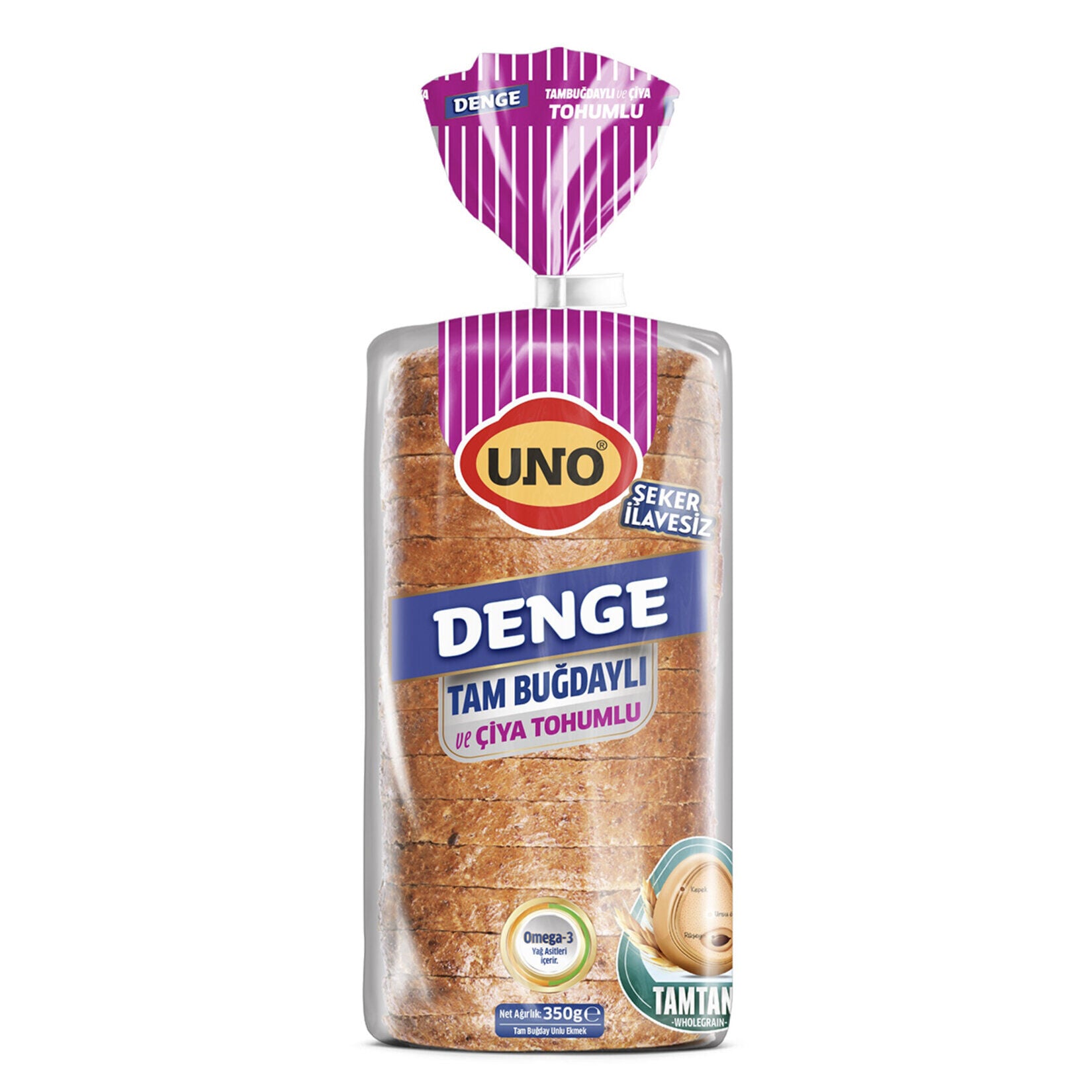 Uno Denge Tam Buğdaylı & Çiya Tohumlu Ekmek 350 gr