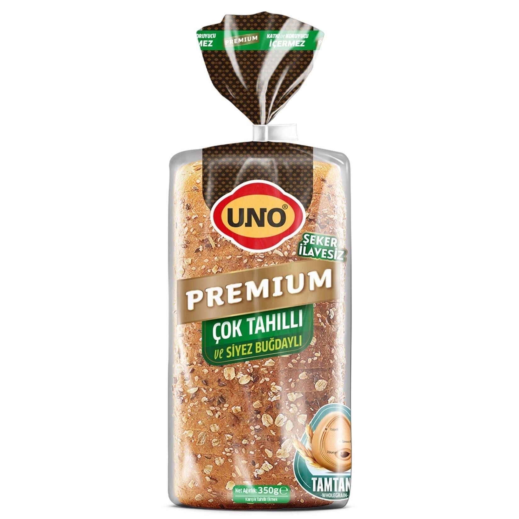 Uno Premium Çok Tahıllı ve Siyez Buğdaylı Ekmek 350 gr