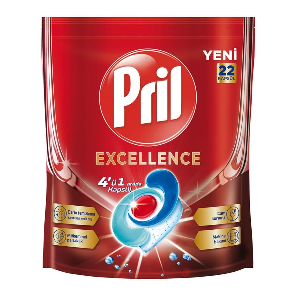 Pril Excellence Bulaşık Makine Kapsülü 22 Li
