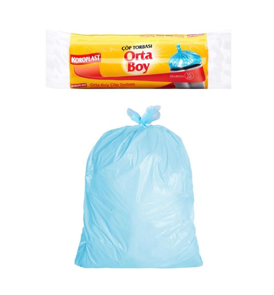 Koroplast Orta Boy Çöp Torbası 15'li