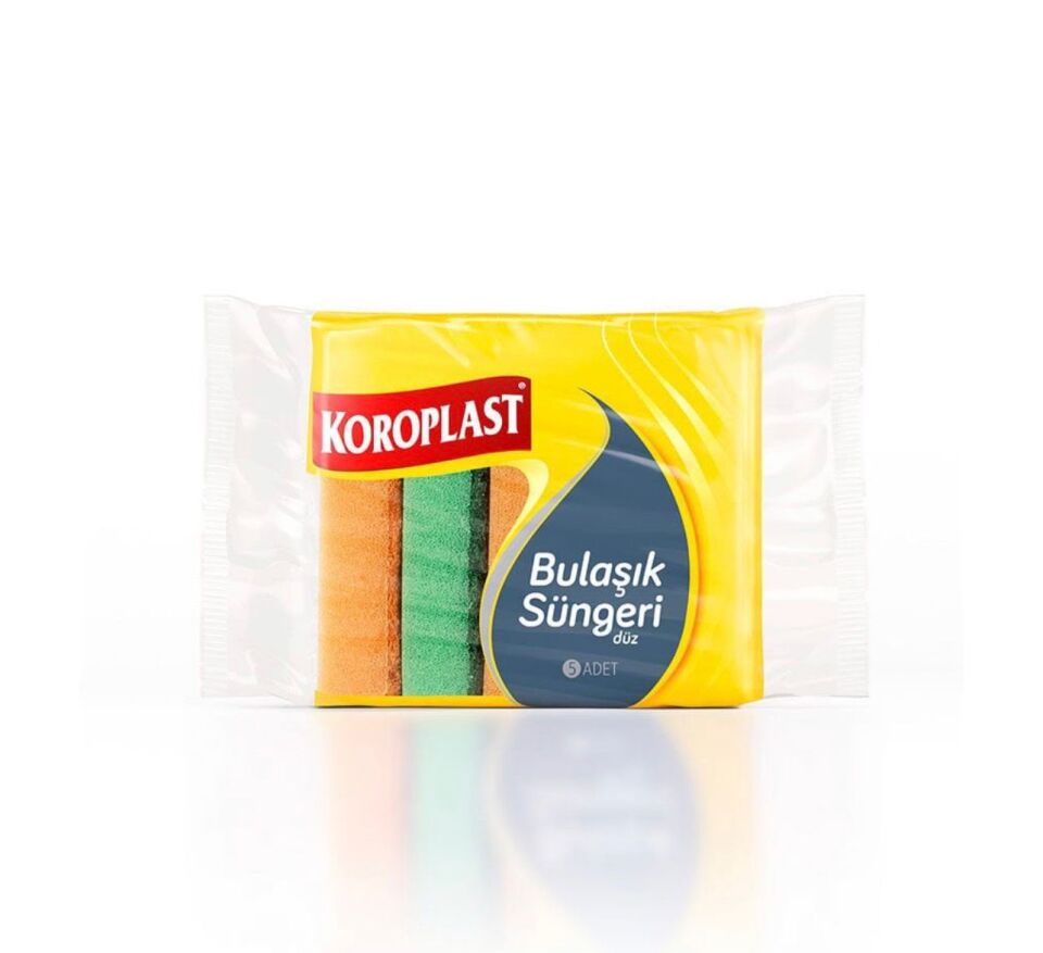 Koroplast Düz Bulaşık Süngeri 5 Li