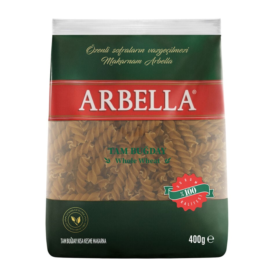 Arbella Tam Buğday Burgu Makarna 400 gr