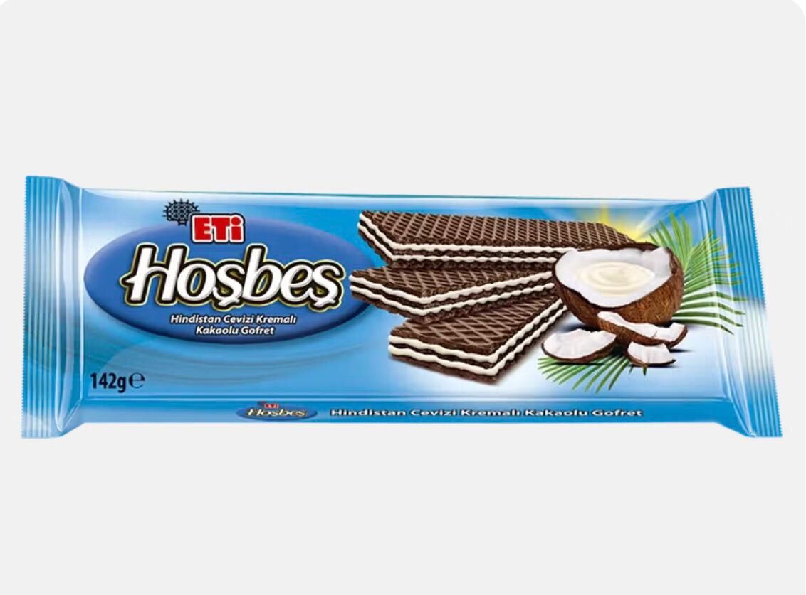 Eti Hoşbeş Hindistan Cevizi Kremalı Gofret 142 G