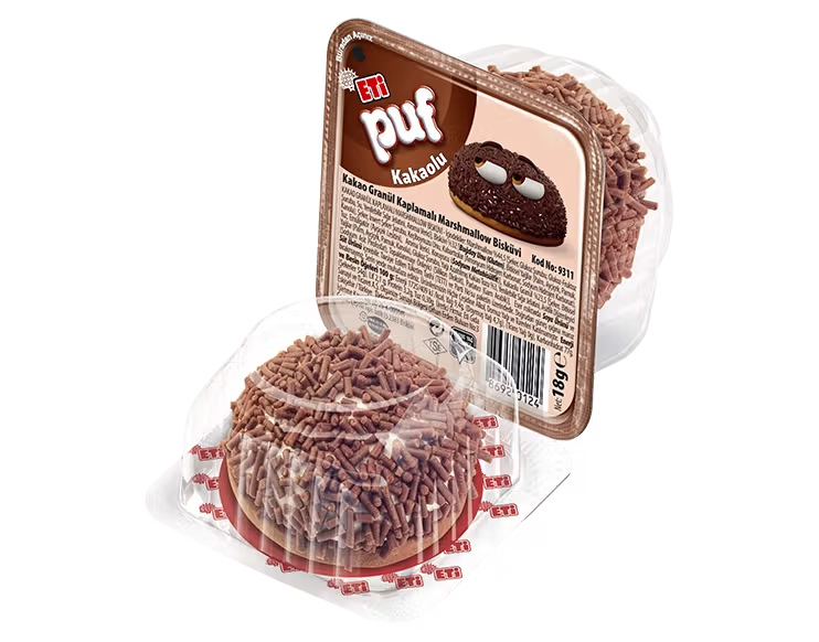 Eti Puf Kakaolu Bisküvi 18 G