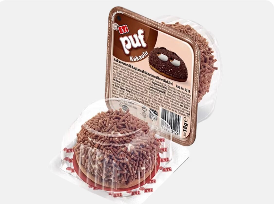 Eti Puf Kakaolu Bisküvi 18 G