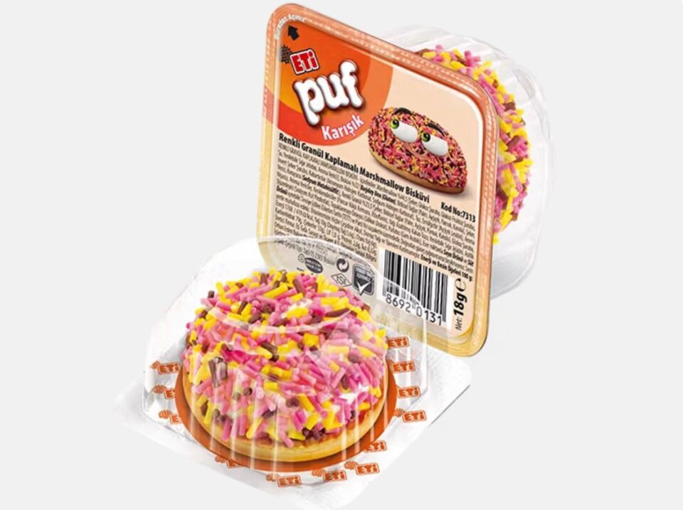 Eti Puf Renkli Bisküvi 18 G