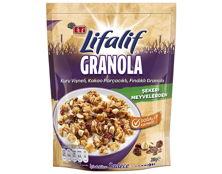 Eti Lifalif Granola Vişneli Kakaolu Fındıklı 200 g