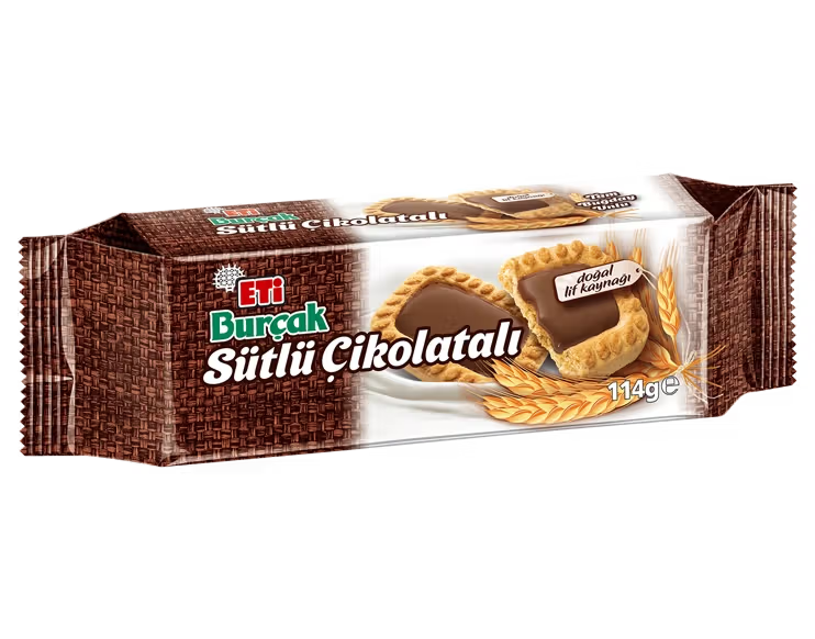 Eti Burçak Sütlü Çikolatalı Bisküvi 114 G