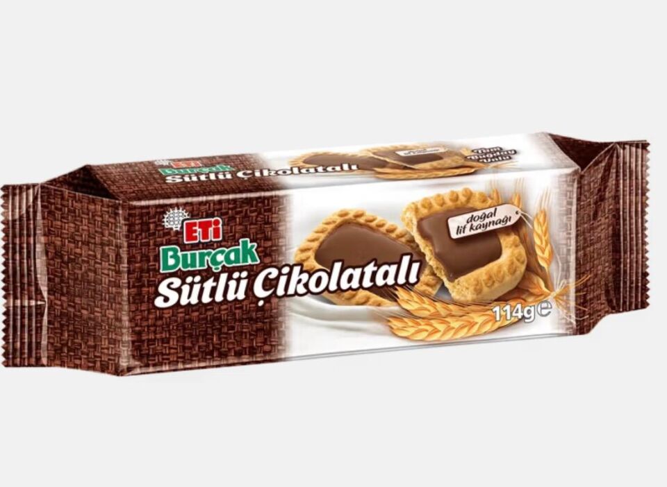 Eti Burçak Sütlü Çikolatalı Bisküvi 114 G