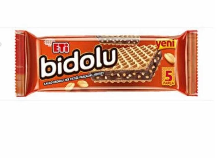 Eti Bidolu Kakao Kremalı Yer Fıstığı Parçacıklı Gofret 81 g