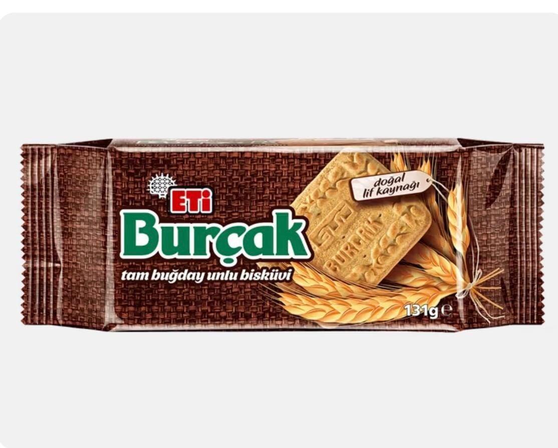 Eti Burçak Tam Buğday Unlu Bisküvi 131 G
