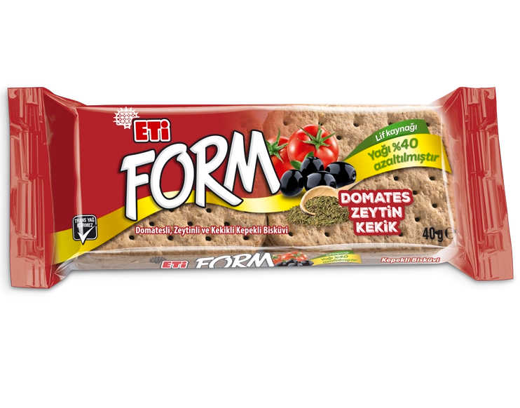 Eti Form Domatesli, Zeytinli ve Kekikli Kepekli Bisküvi 40 g