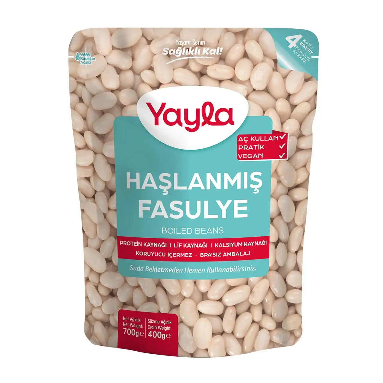 Yayla Haşlanmış Fasulye 700 gr