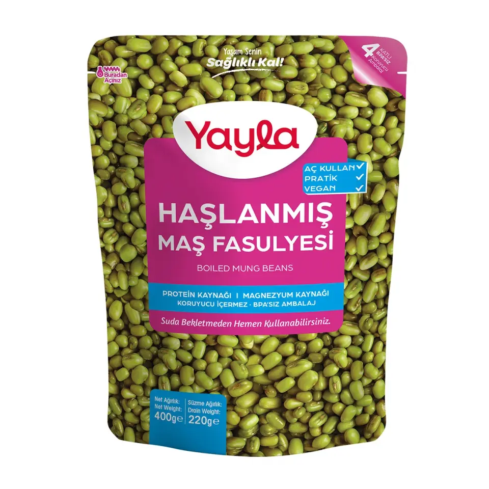 Yayla Haşlanmış Maş Fasulyesi 400 gr