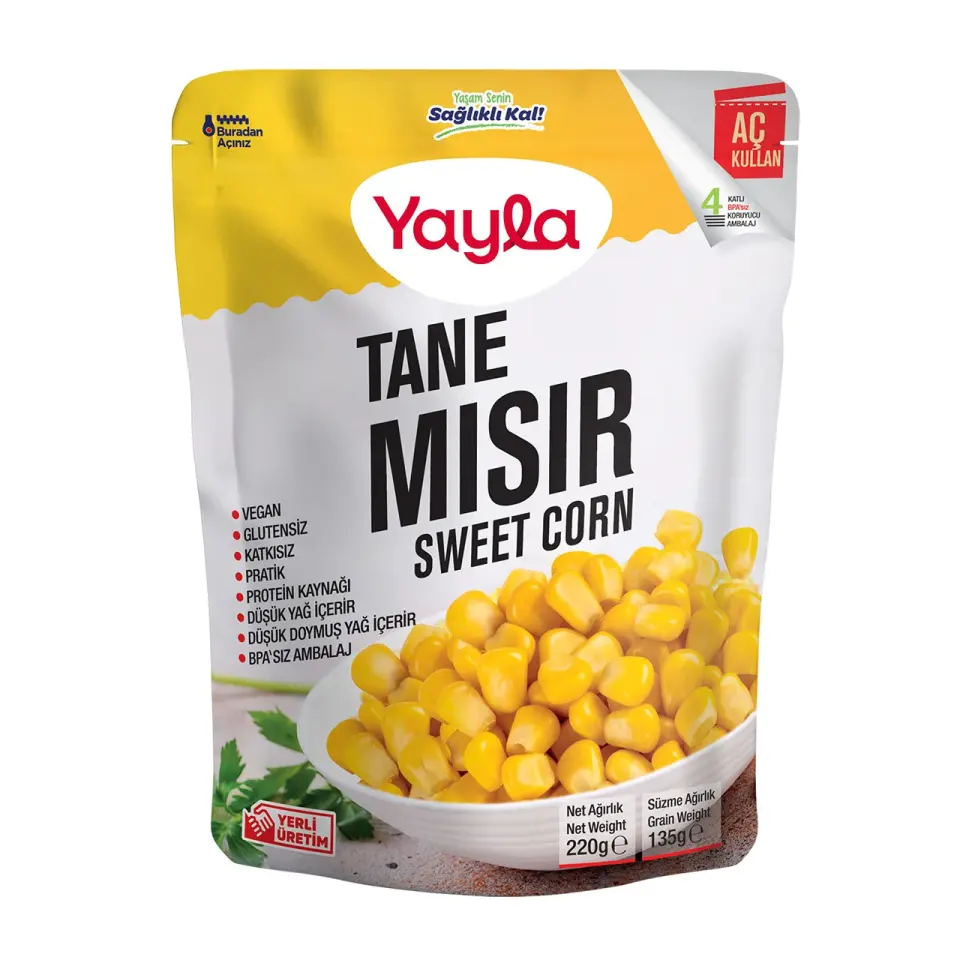 Yayla Haşlanmış Tane Mısır 220 gr