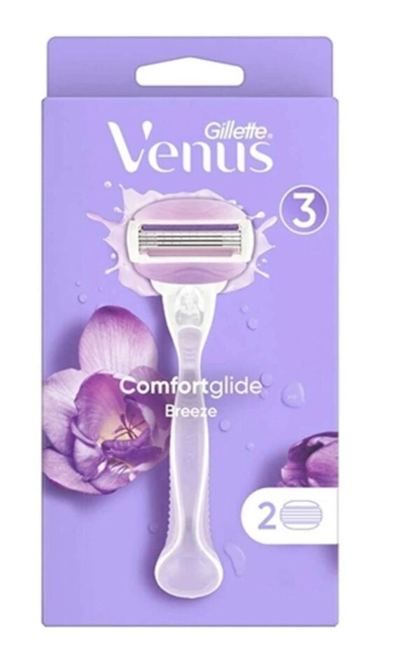 Gillette Venus Comfortglide Breeze Tıraş Makinesi + 2 Adet Yedek Başlık