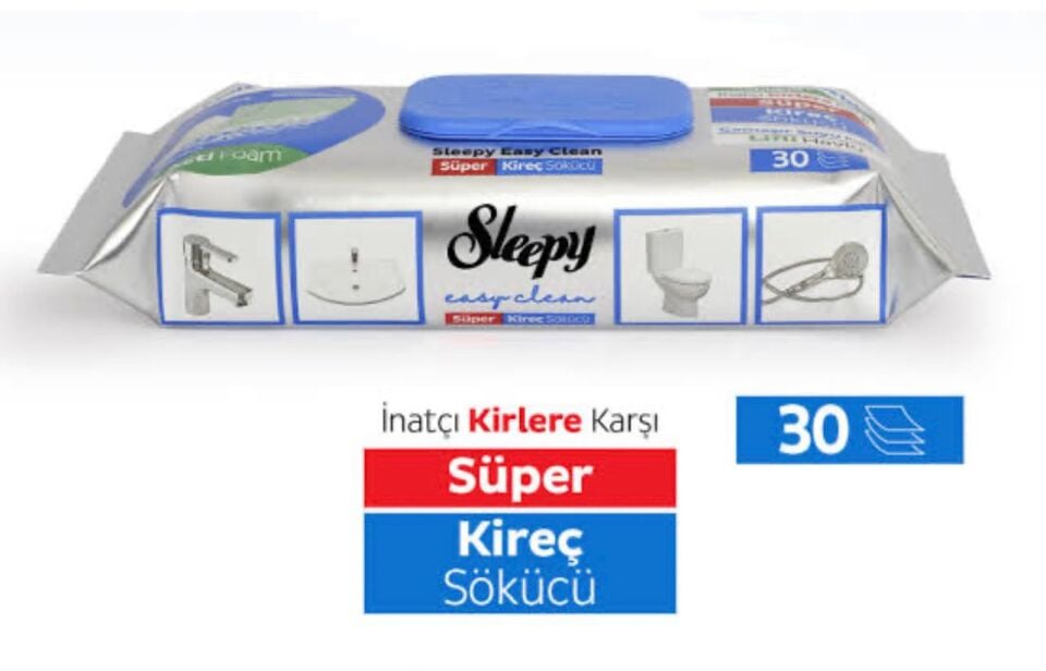 Sleepy Yüzey Temizlik Mendili Kireç Çözücü 30 Lu