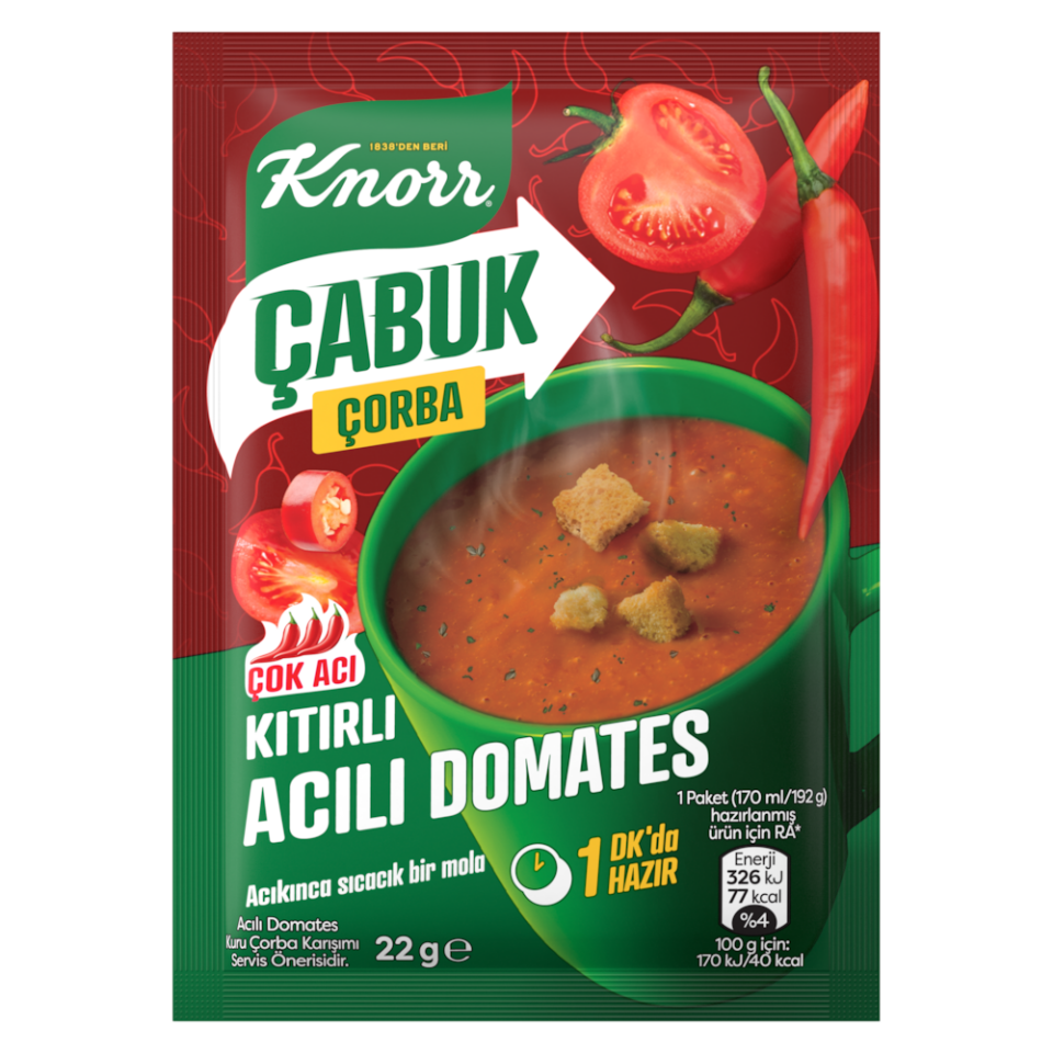Knorr Acılı Domates Çabuk Çorba 22 gr