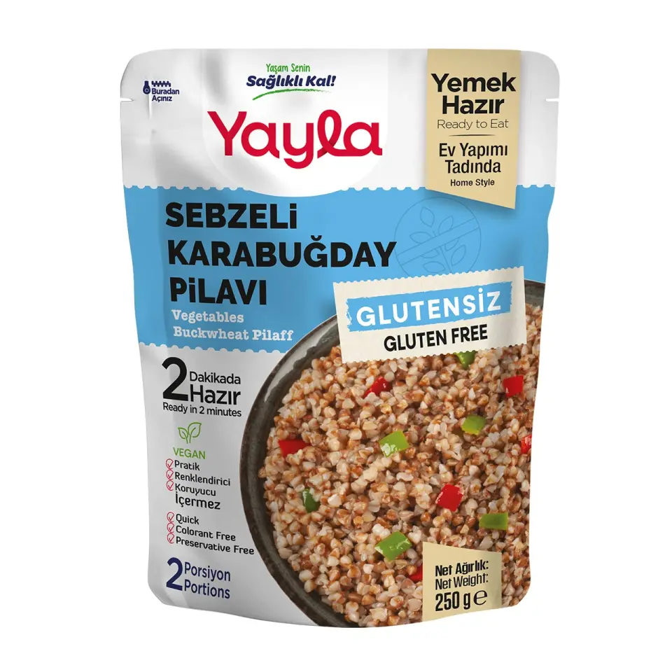 Yayla Hazır Glutensiz Sebzeli Karabuğday Pilavı 250 gr