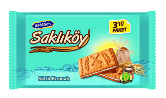 Ülker Saklıköy Sütlü Kremalı Bisküvi 3x88 gr