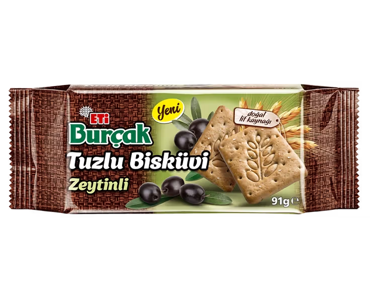 Eti Burçak Tuzlu Zeytinli Bisküvi 91 g