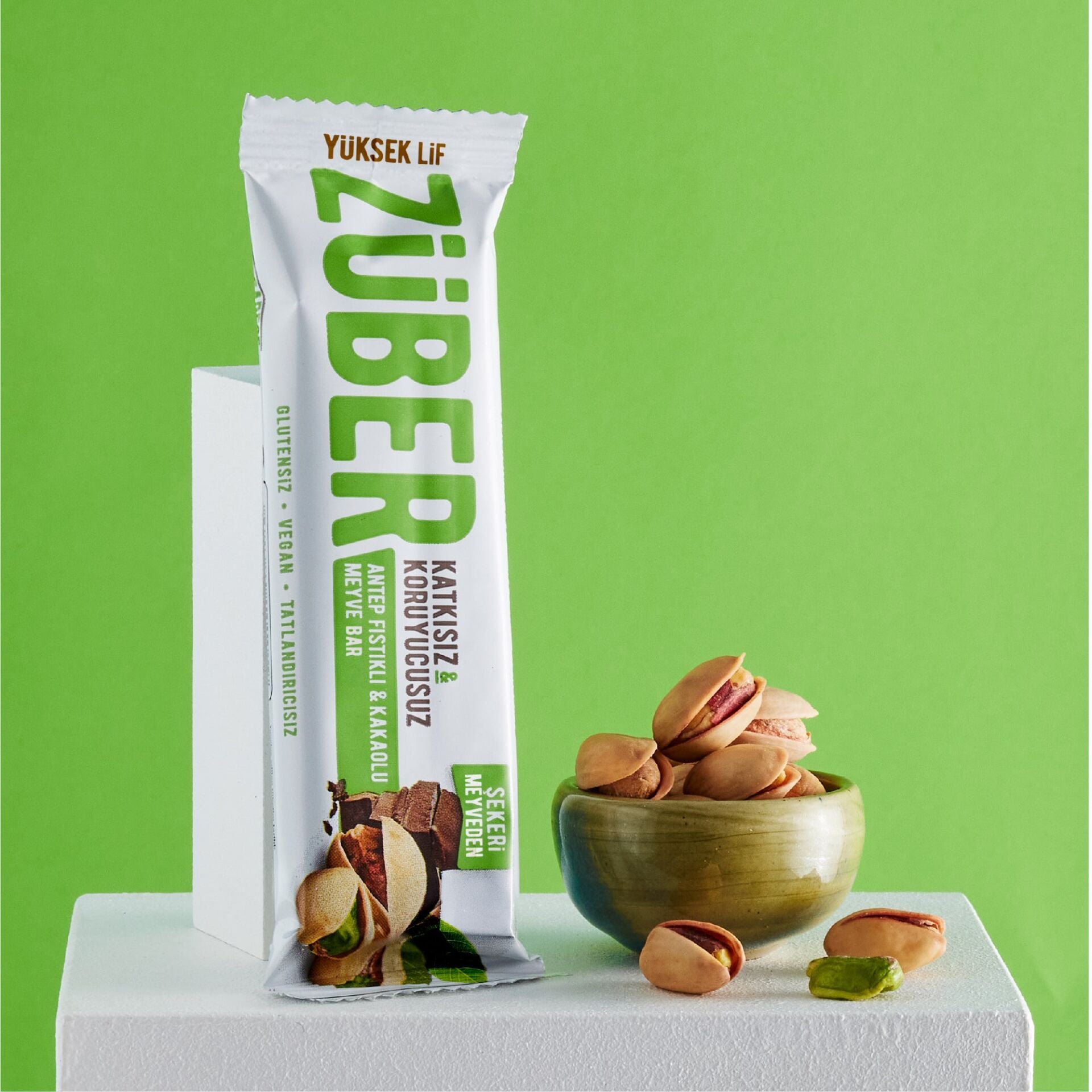 Züber Antep Fıstıklı Çikolatalı Meyve Barı 40 gr