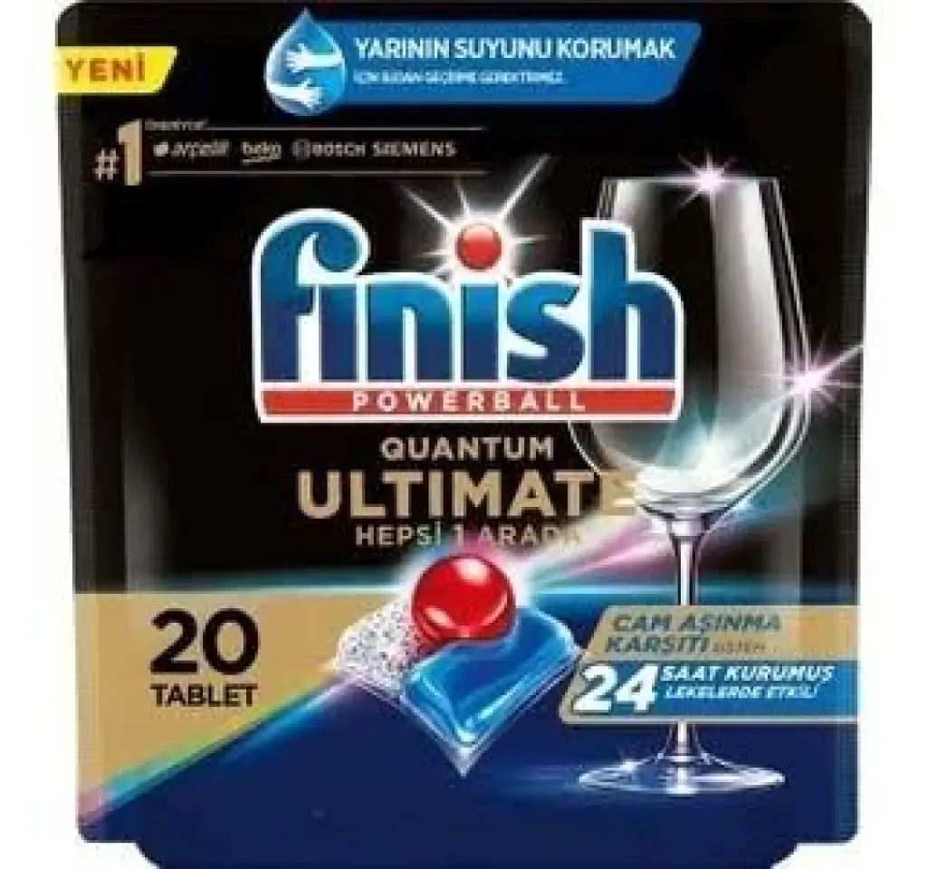 Finish Quantum Ultimate 20'li Kapsül Bulaşık Makinesi Deterjanı