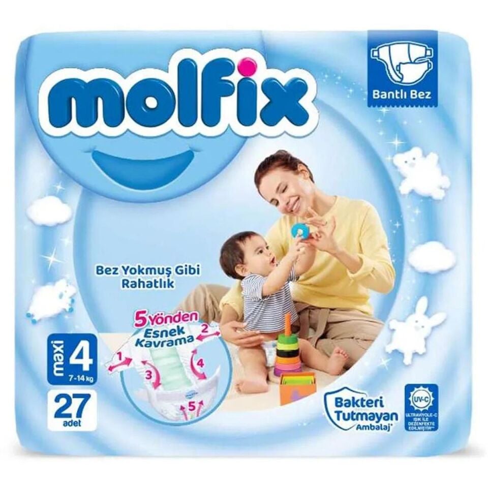 Molfix 3D Maxi 27'li Jumbo Paket 4 Numara