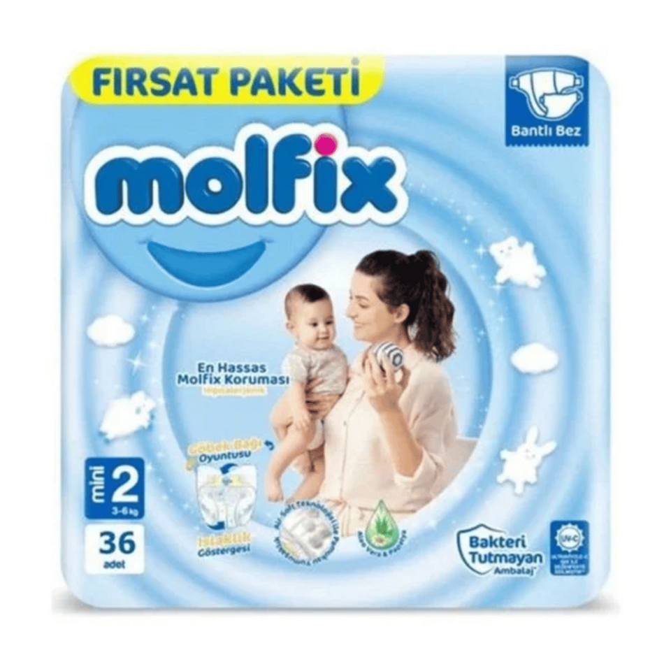 Molfix 3D Mini 36'lı Jumbo Paket 2 Numara
