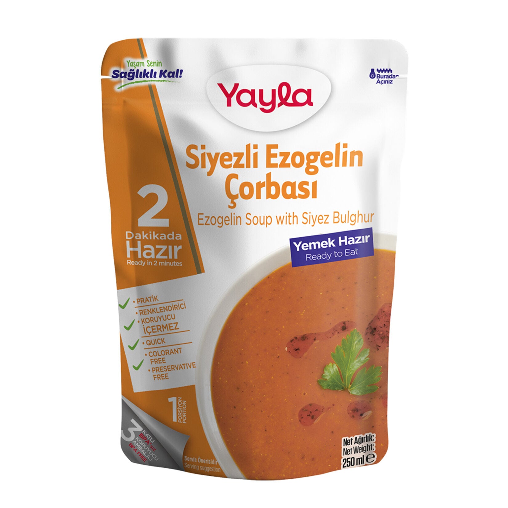 Yayla Hazır Siyezli Ezogelin Çorbası 250 ml