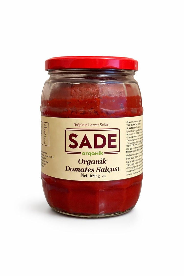 Sade Organik Domates Salçası 650 gr