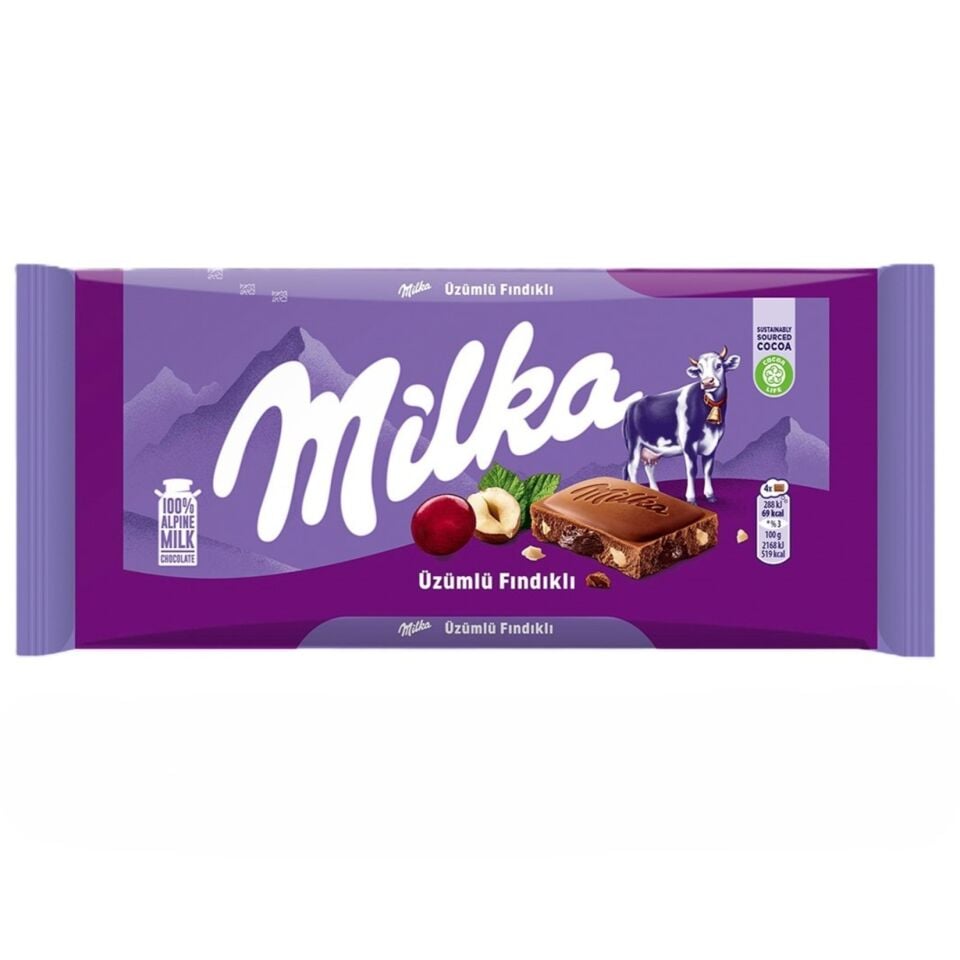 Milka Tablet Üzüm-Fındık 80 gr