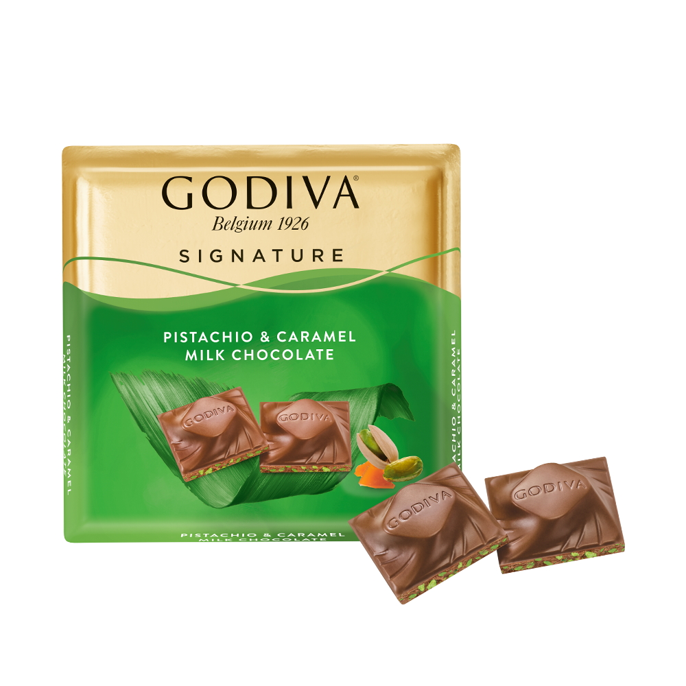 Godiva Antep Fıstıklı Karamelli Kare Çikolata 60 gr