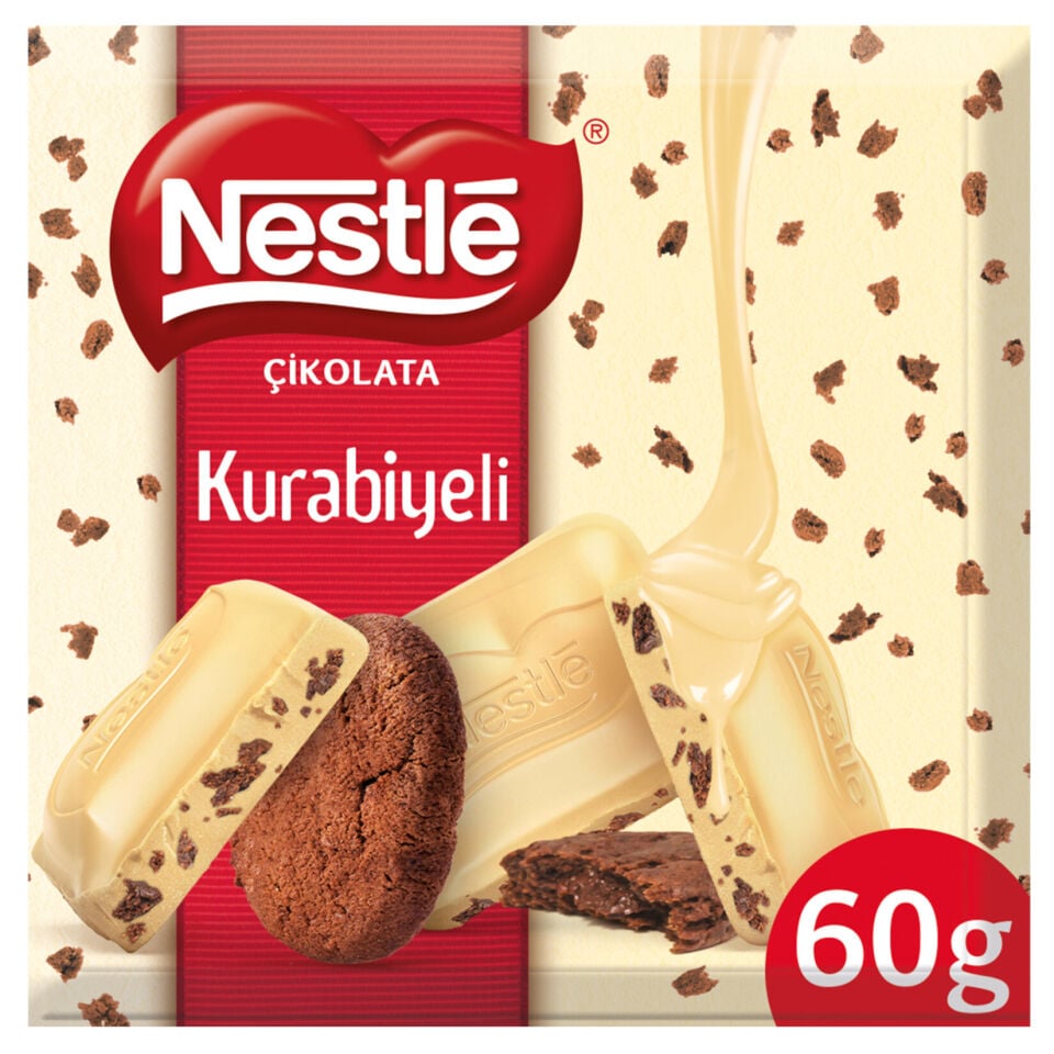 Nestle Çikolata Kurabiye Parçacıklı Beyaz Kare 60 gr