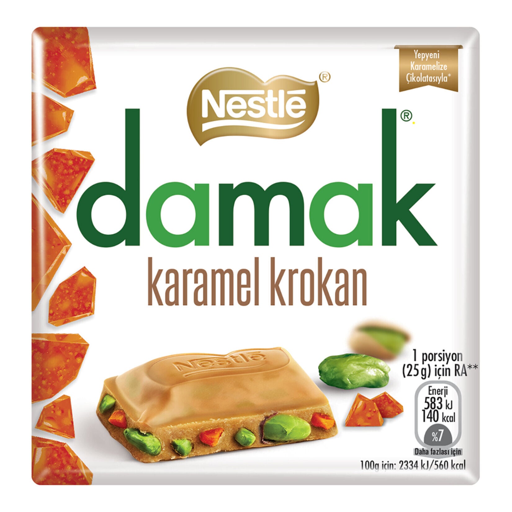 Damak Karamel Krokan Çikolata 60 gr