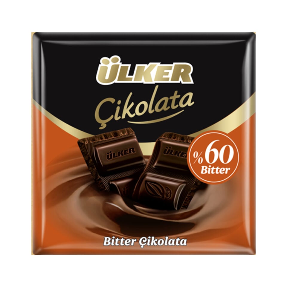 Ülker Çikolata Bitter %60 Kakaolu Kare 60 gr