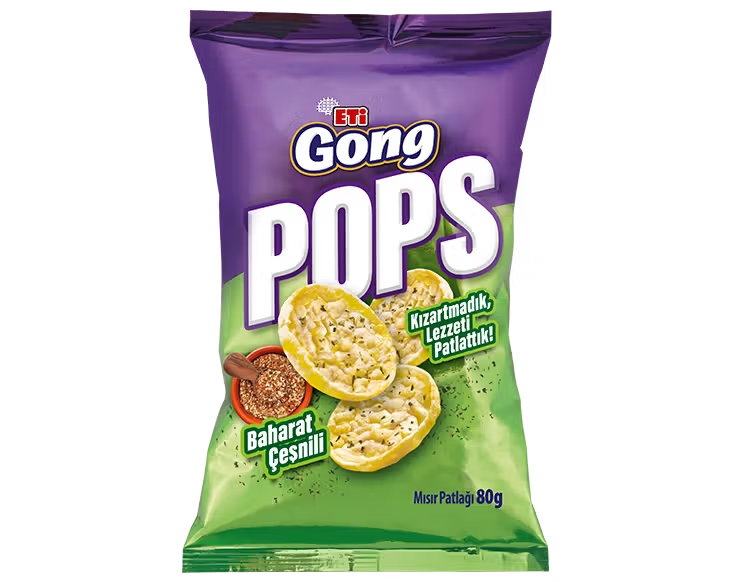 Eti Gong Pops Baharat Çeşnili 80 g
