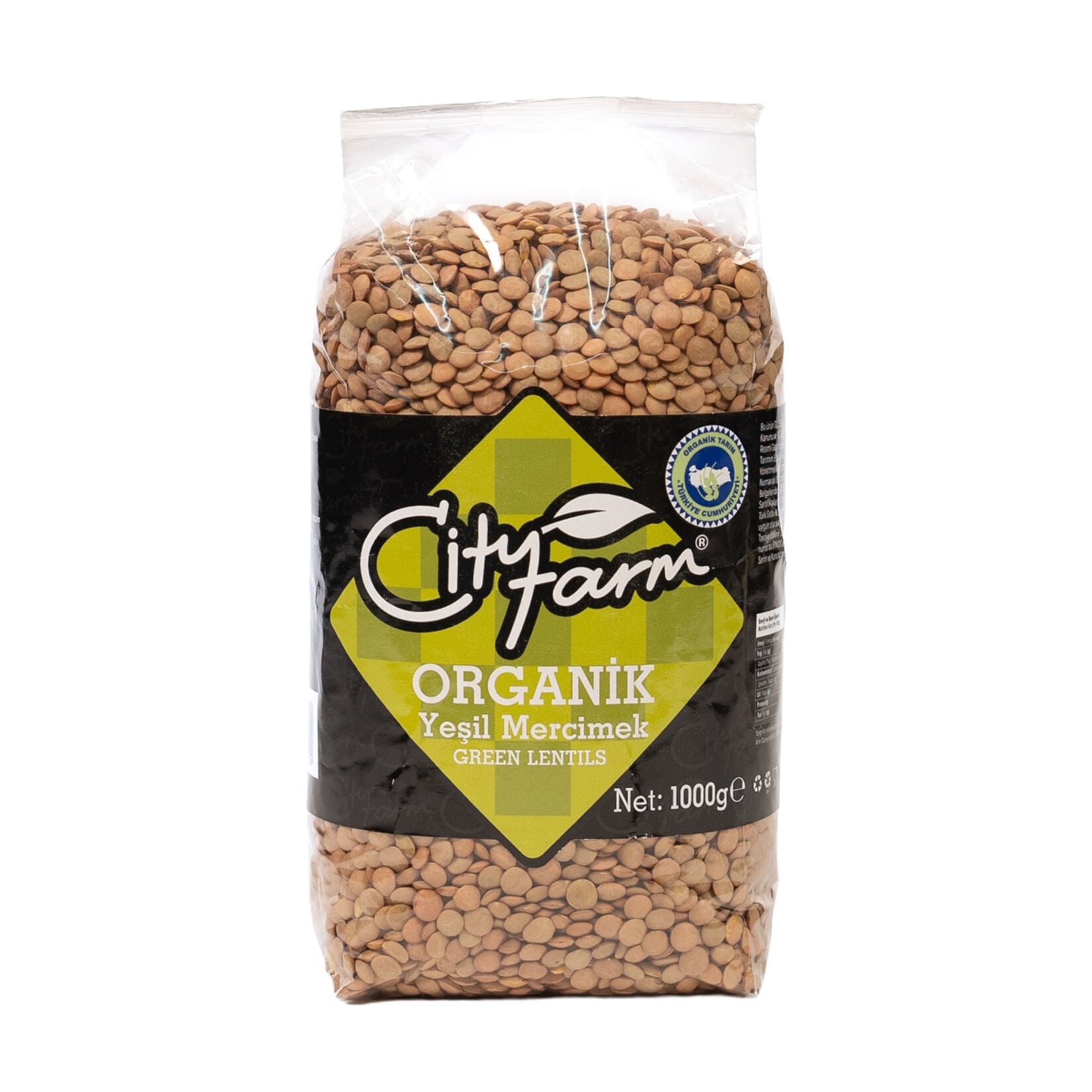 City Farm Organik Yeşil Mercimek 1 kg