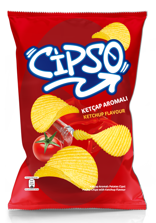 Cipso Tırtıklı Ketçap Cips Parti Boy 150 gr
