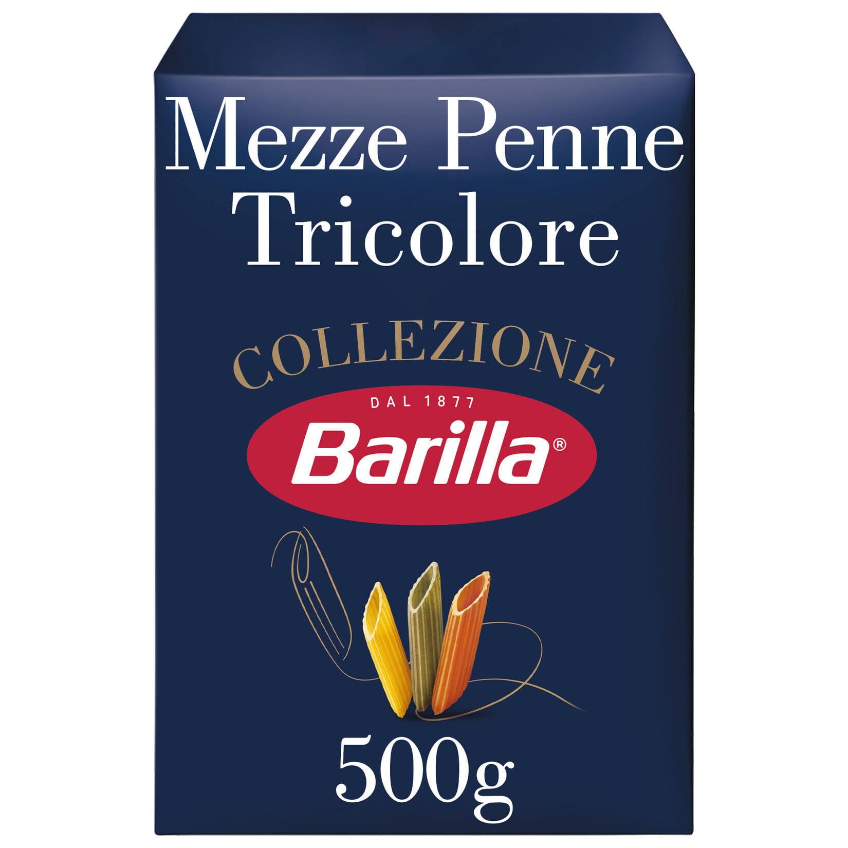 Barilla Mezze Penne Tricolore (Üç Renkli Kalem) Makarna 500 gr