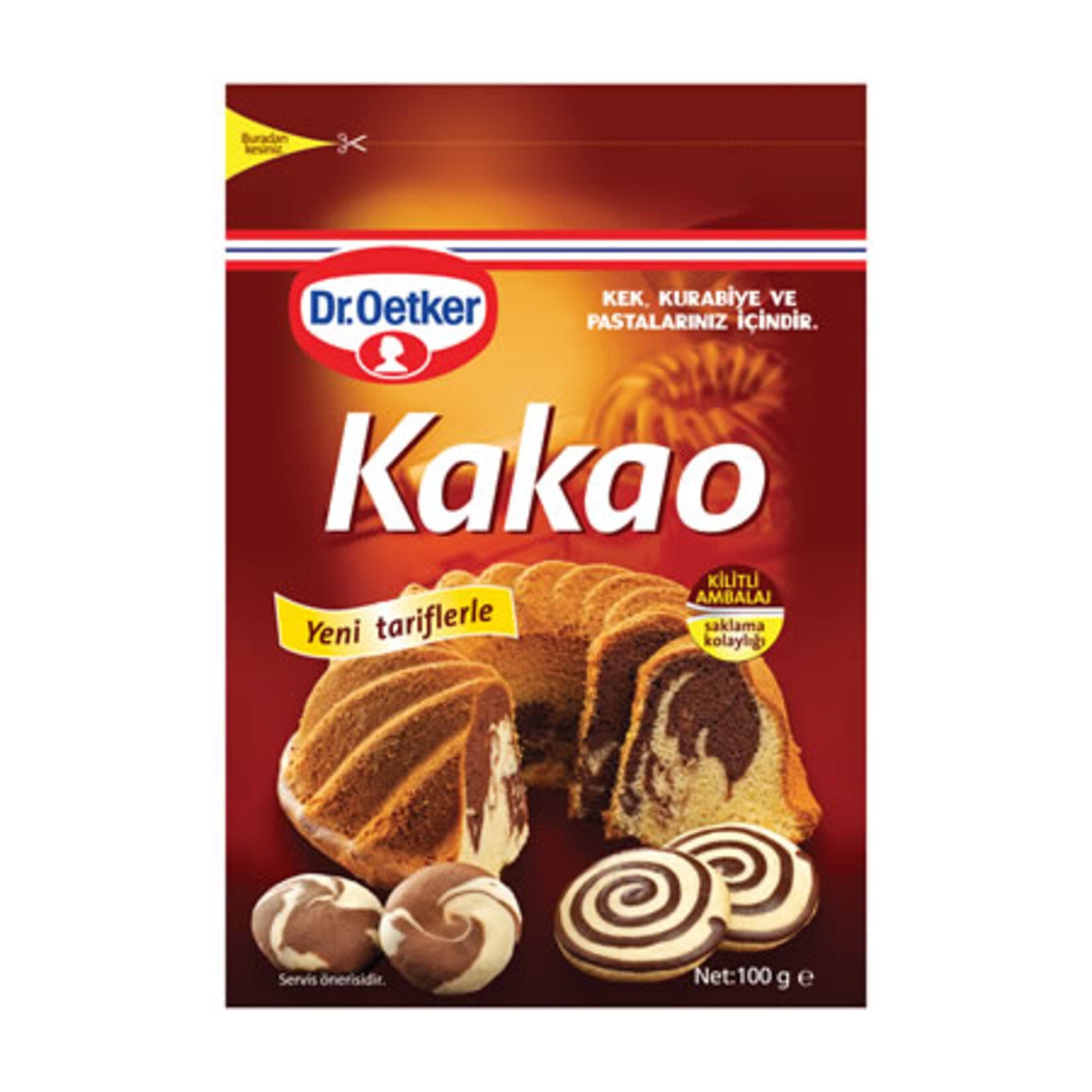 Dr. Oetker Kilitli Ambalaj Kakao 100 gr